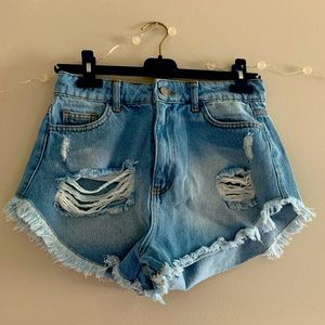Ripped Jeans Shorts